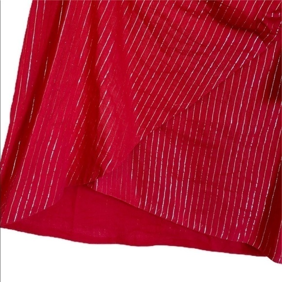 NWT MAJORELLE Evelyn Mini Dress Red Silver Striped - Picture 6 of 11